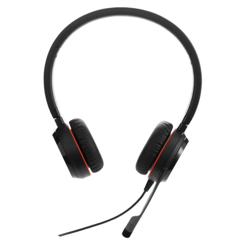 Detalle de Jabra Evolve 20 SE, auriculares binaurales USB-C y USB-A con micrófono con reducción de ruido