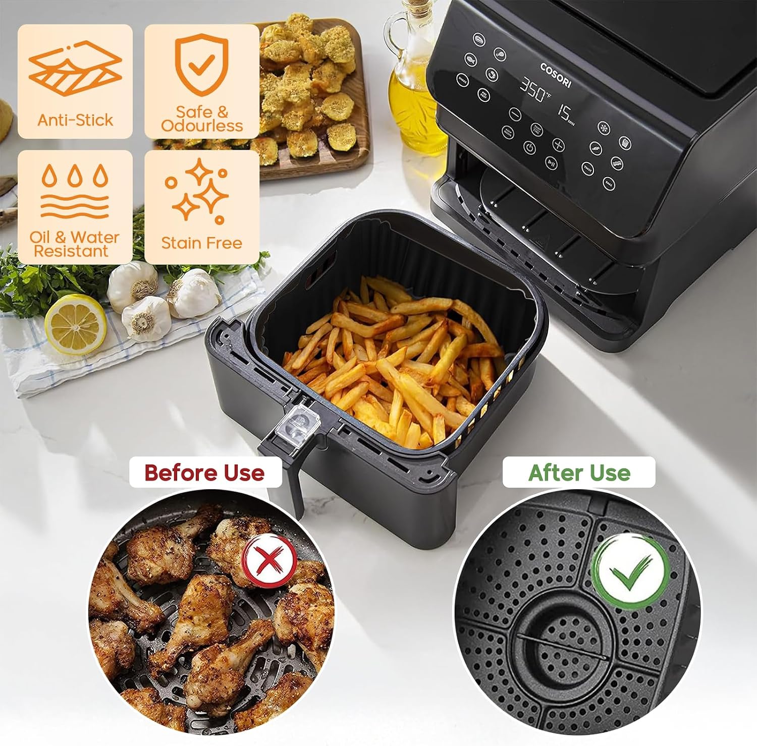 Thumbnail 6 de Airfryer Zubehör Set mit 19 Teilen für Heißluftfritteuse