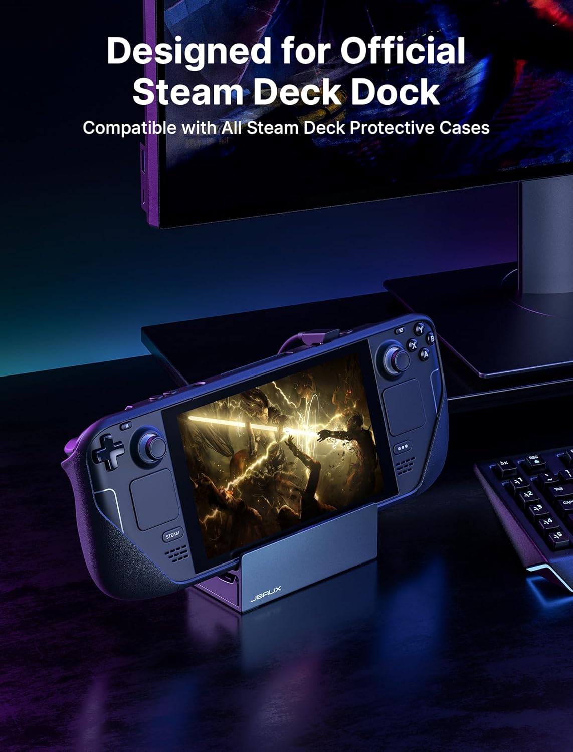 Thumbnail 2 de JSAUX Ständer kompatibel mit offizielles Steam Deck Dock und Steam Deck mit Gehäuse, Aluminiumlegierung Stand für Steam Deck/ROG Ally/Steam Deck OLED, Anti-Rutsch-Halter für Valve Steam Deck/ROG Ally
JSAUX Ständer kompatibel mit offizielles Steam Deck…
