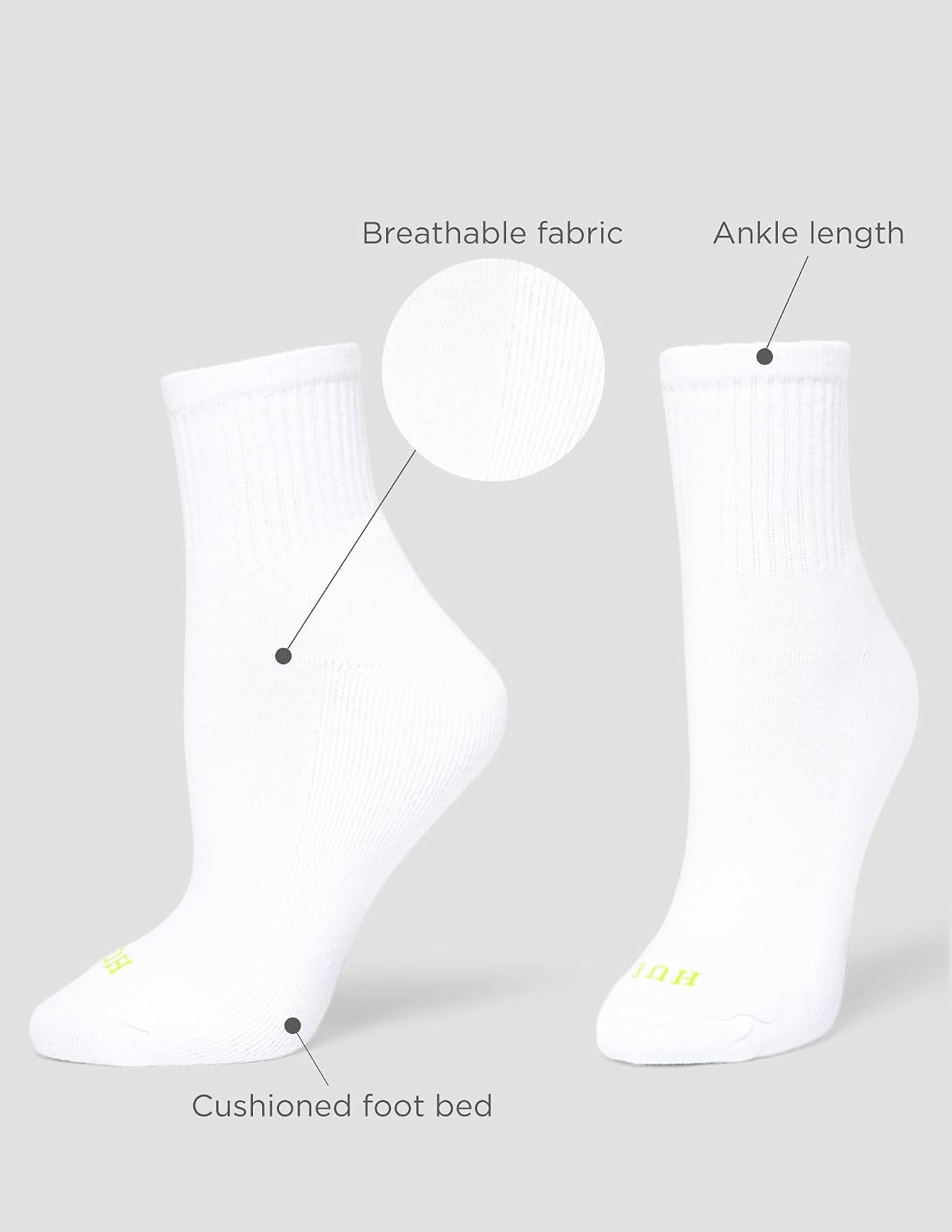 Detalle de HUE – Lot de 6 paires de chaussettes Mini Crew pour femme