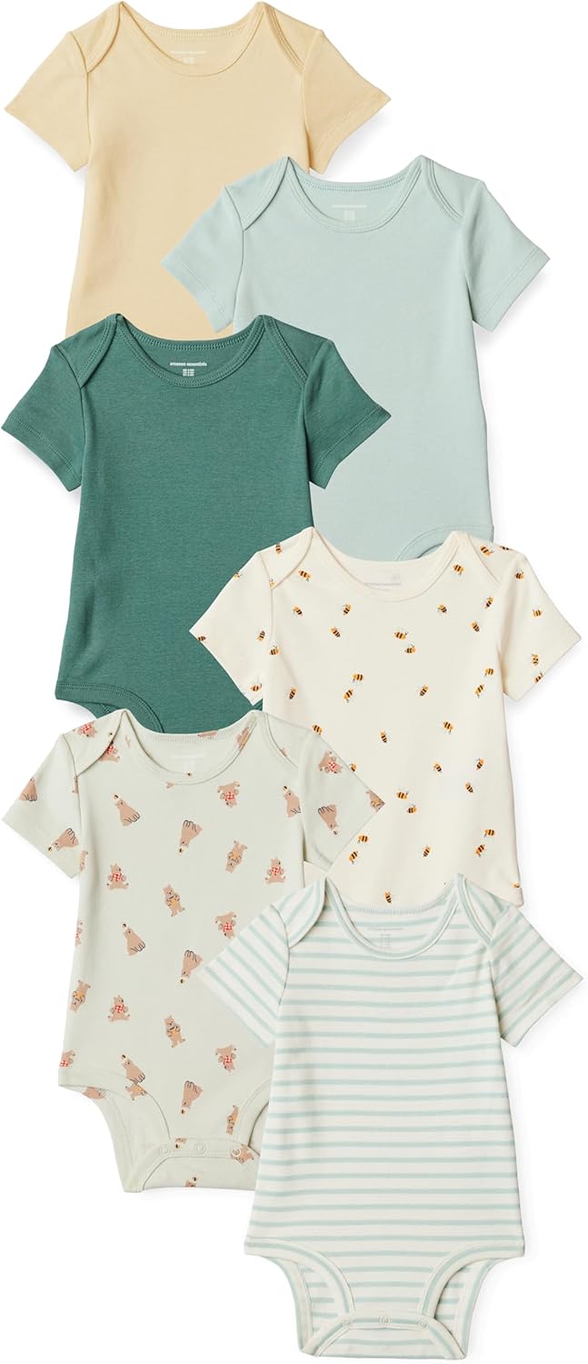 Thumbnail 6 de Amazon Essentials Unisex Bimbi 0-24 Body a Maniche Corte