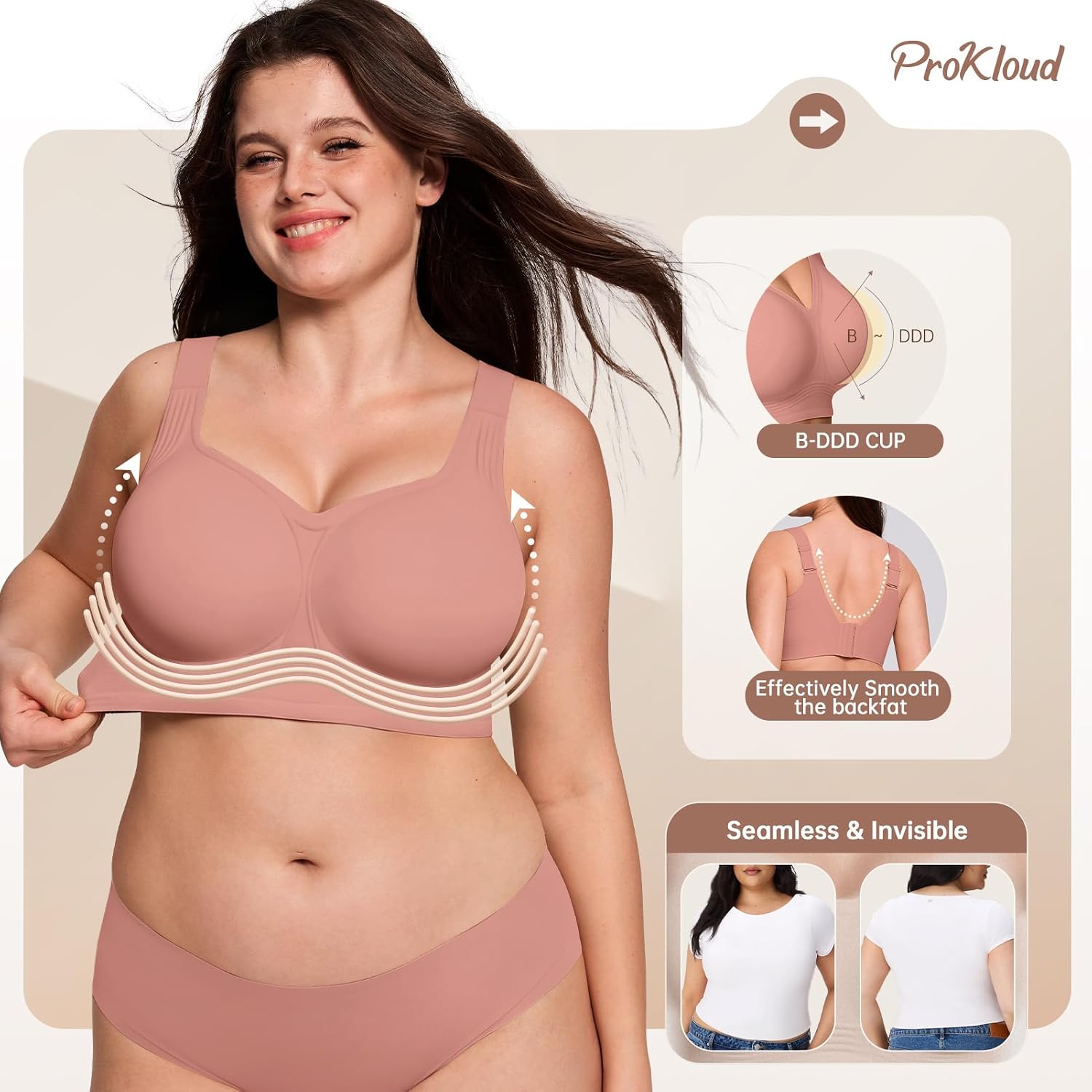 Thumbnail 1 de ProKloud Wireless Full-Coverage Bra with Semi-Fixed Pads