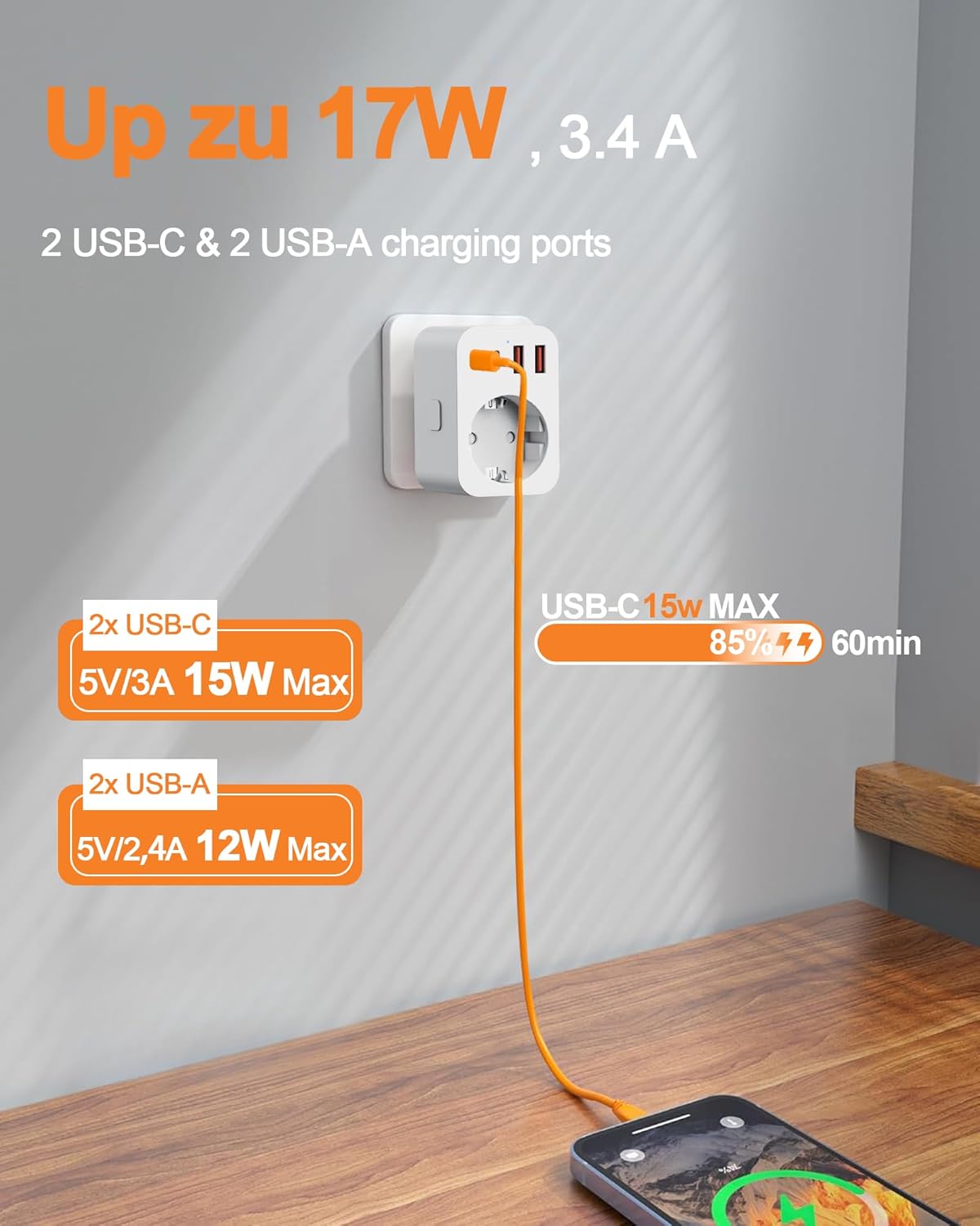 Thumbnail 2 de Denlane Universal Reiseadapter 6 Steckaufsätze 🔌