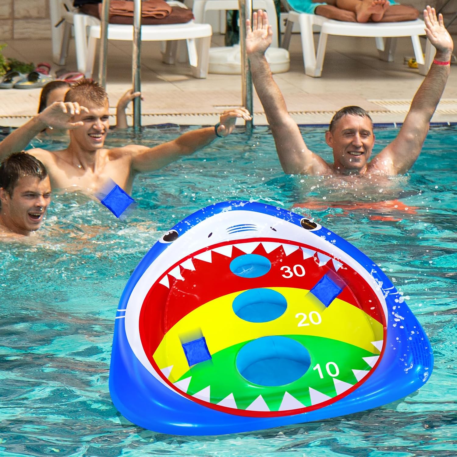 Thumbnail 2 de JOINBO Inflatable Pool Cornhole Game, 38-Inch Board