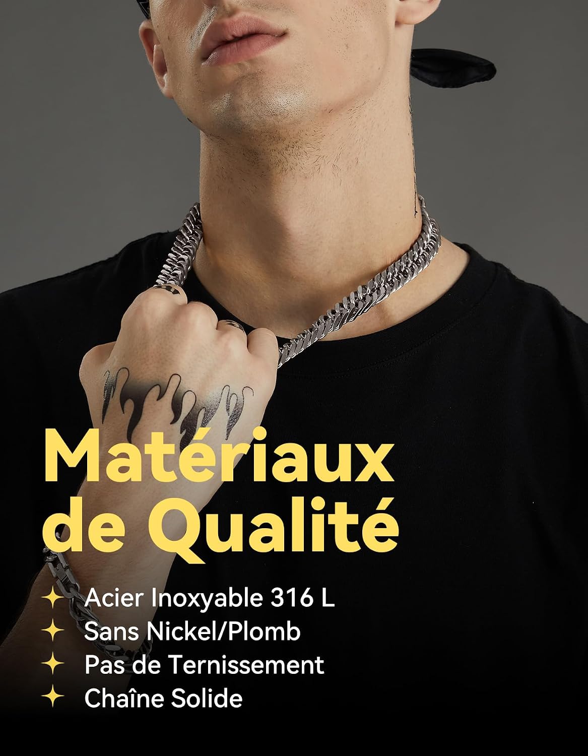 Detalle 2 de ChainsHouse Chaine Collier Homme 10mm