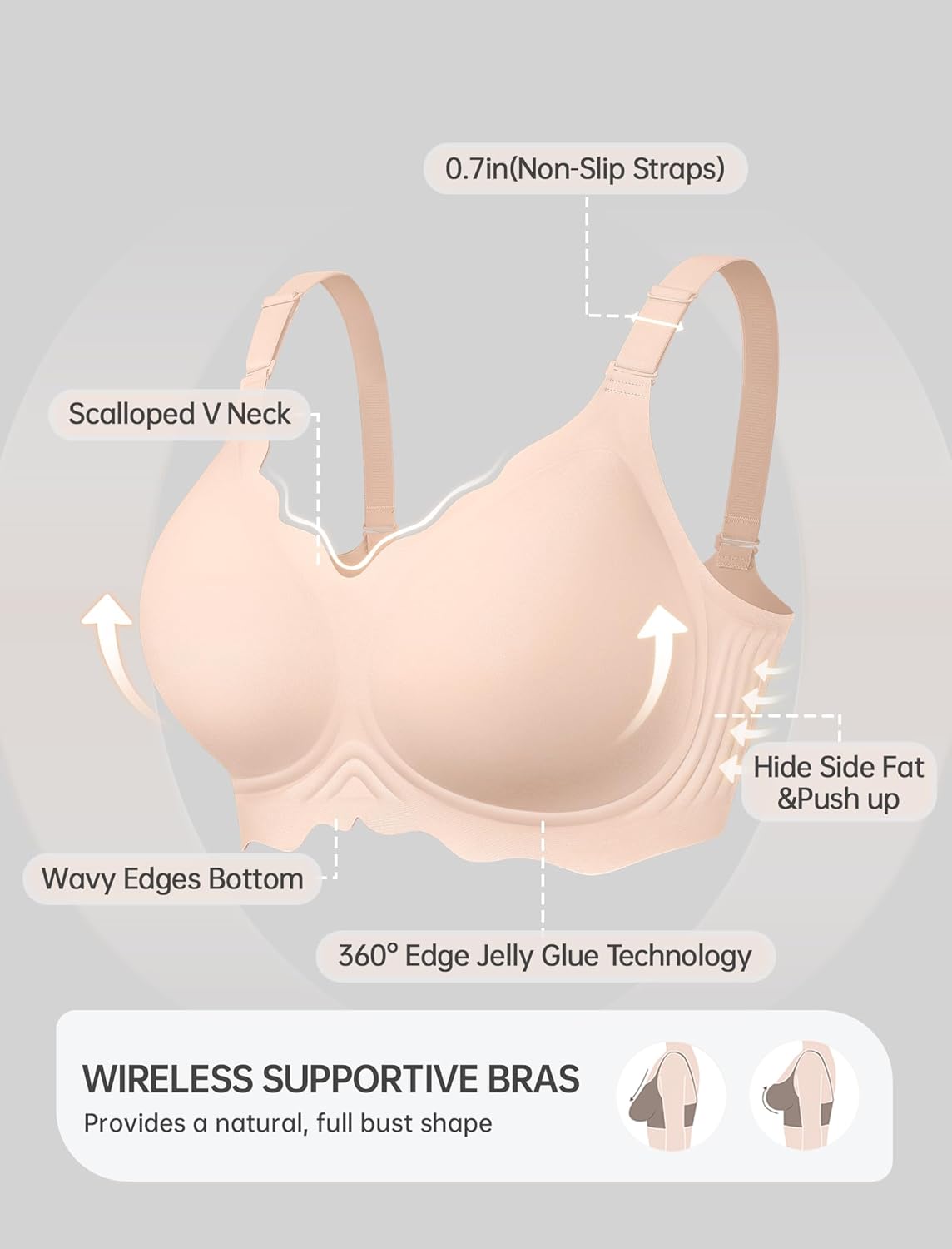 Thumbnail 5 de OEAK Jelly Bras No Underwire Push Up