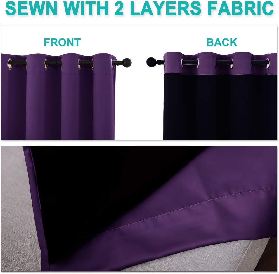 Thumbnail 4 de NICETOWN Full Shade Curtain Panels 42 x 72