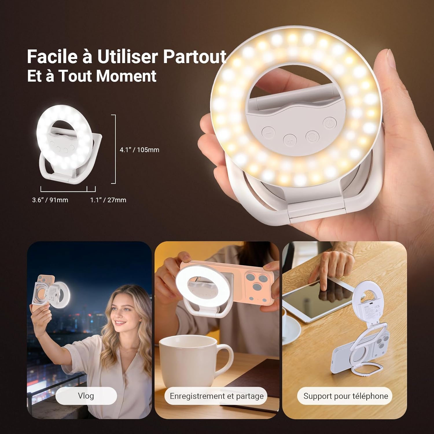 Thumbnail 6 de NEEWER Entry Level Version N35 Ring Light – Anneau Magnétique Selfie pour MagSafe et smartphones