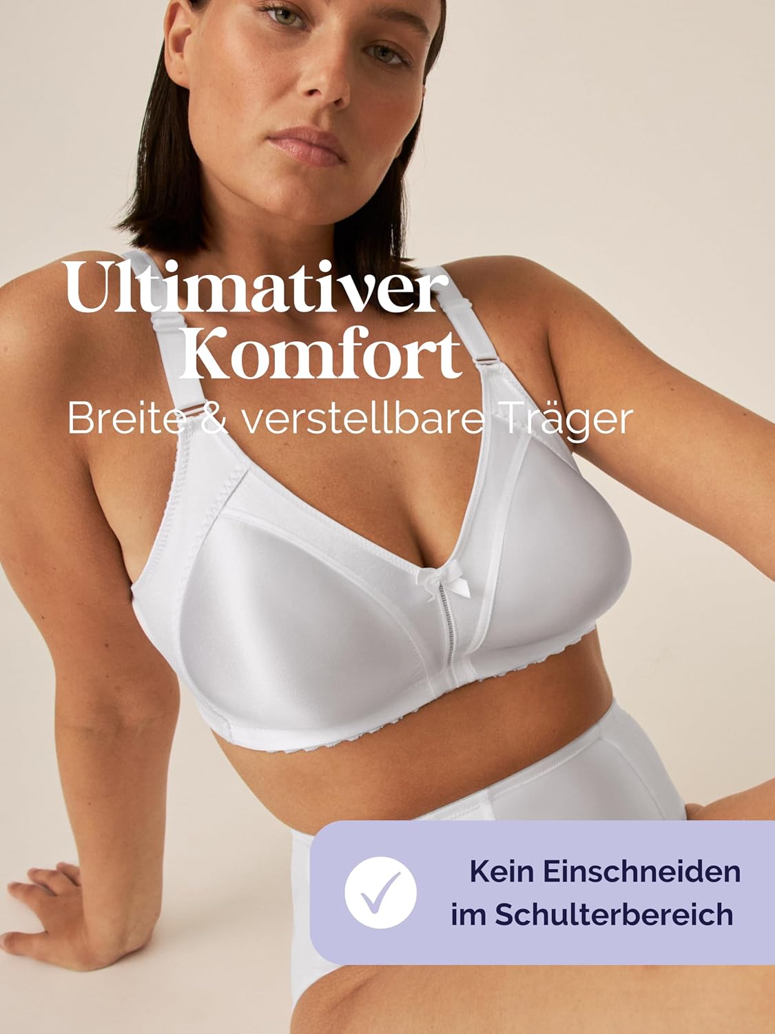 Detalle de Naturana Minimizer BH ohne Bügel (Cup B–G) – multiwear ohne Aros für optisch kleinere Cups