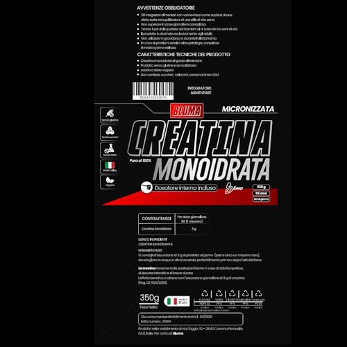 Thumbnail 8 de Creatina Monoidrata in Polvere Micronizzata 350 g – Bluma
