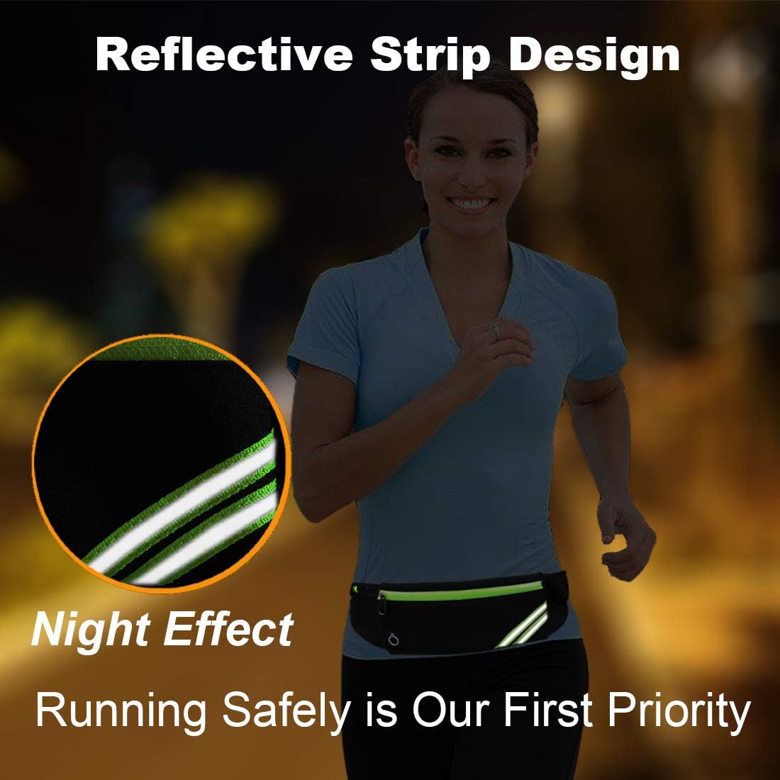 Thumbnail 4 de AIKENDO 104 Slim Running Belt, 3-Pocket Water-Resistant Spandex Waist Pack