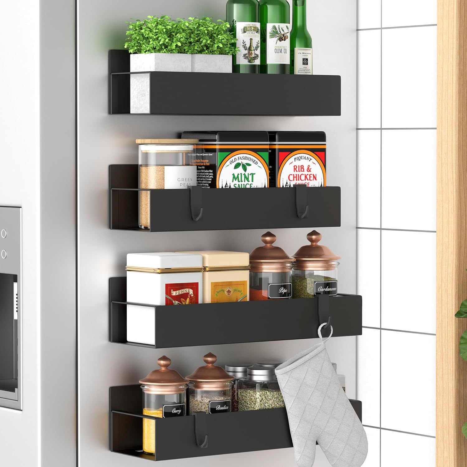 Detalle de HuggieGems 4-Pack Magnetic Spice Rack