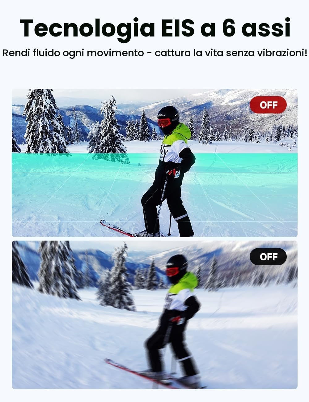 Detalle de Apexcam K80 Mini Action Cam POV con memoria integrata da 128GB, 4K e WiFi