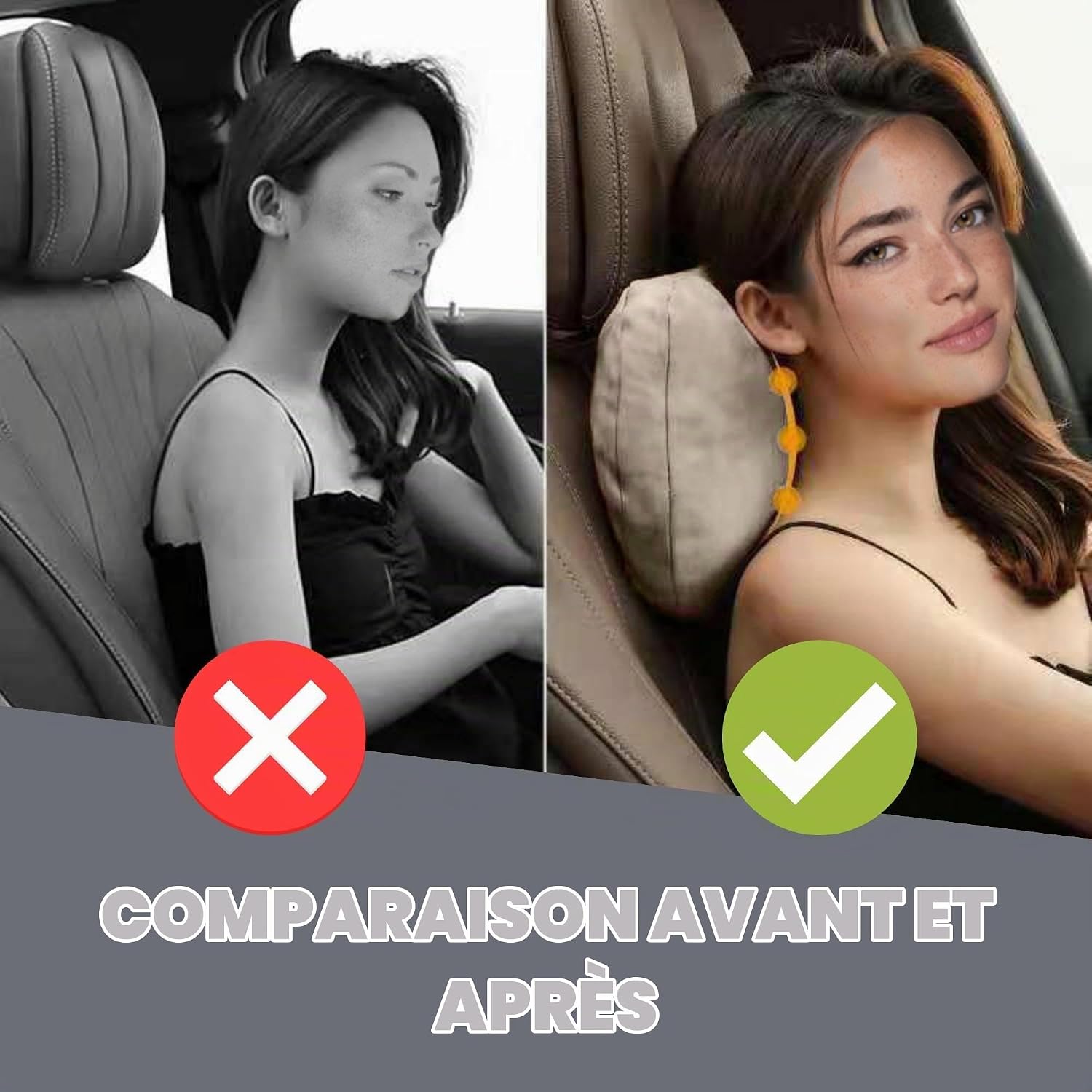 Thumbnail 6 de MAGIC SELECT hoofdsteunkussens voor de auto, set van 2, zacht en verstelbaar