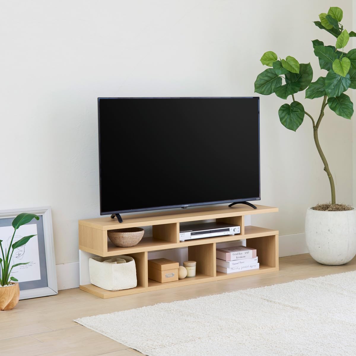 Detalle de 白井産業 ノアリス NAL-4080BK テレビ台 幅78.2cm・32V型対応・ブラック木目