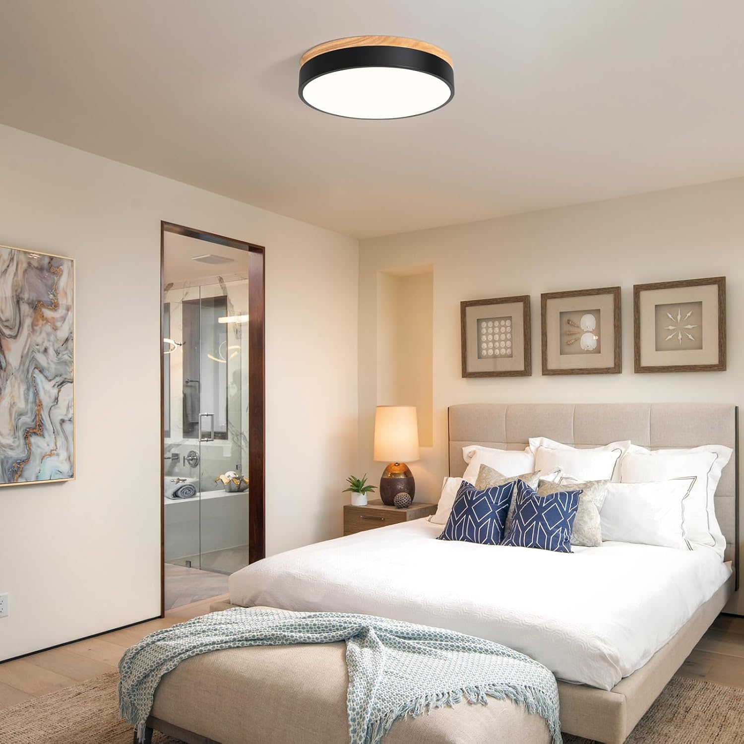 Detalle 2 de Yiisem LED flush-mount ceiling light, 11.8 in