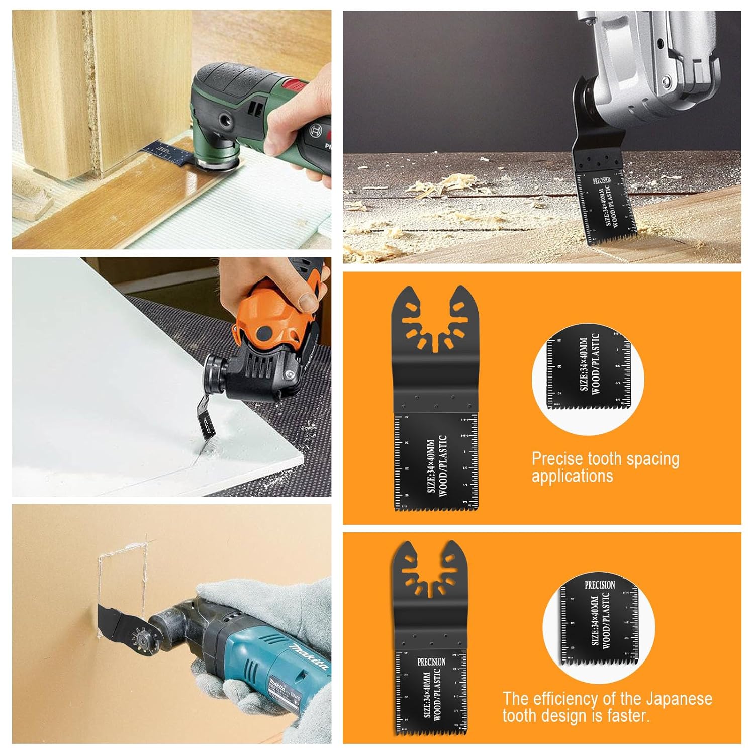 Thumbnail 4 de SURFOU Multi Tool Blade Set 32‑piece (oscillating saw accessories) for wood, metal and grout removal