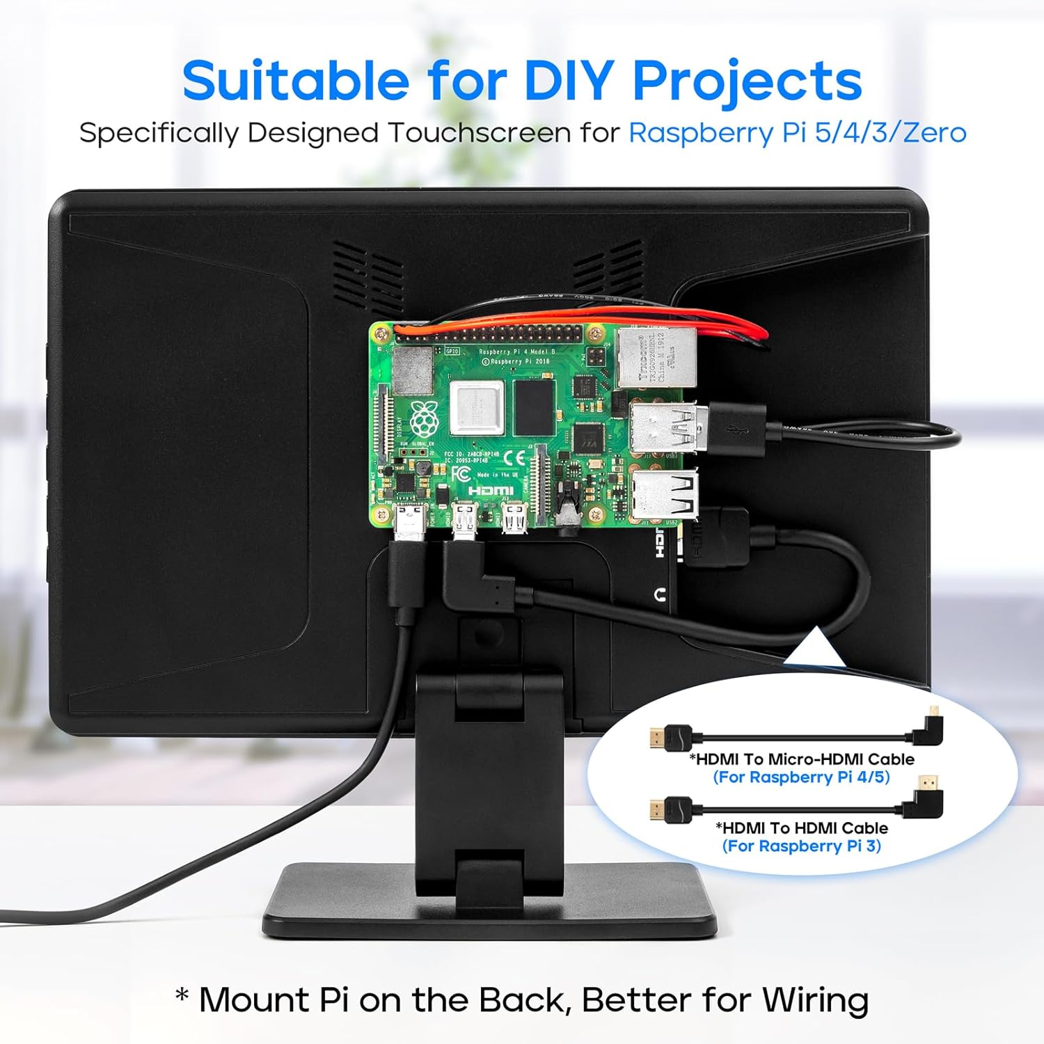 Thumbnail 1 de ROADOM 10.1" Raspberry Pi touch screen 1024×600