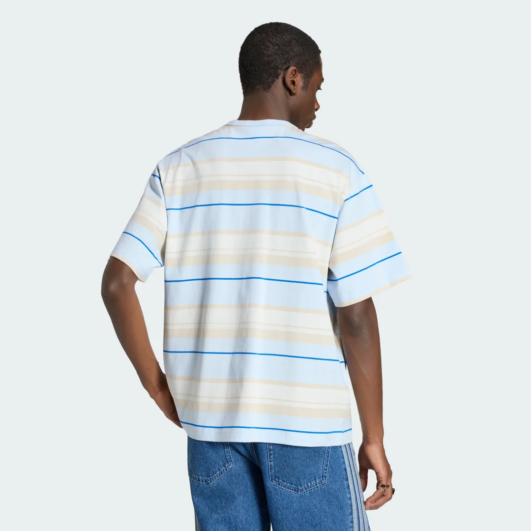 Thumbnail 1 de Camiseta Striped Crew Neck Adidas en azul