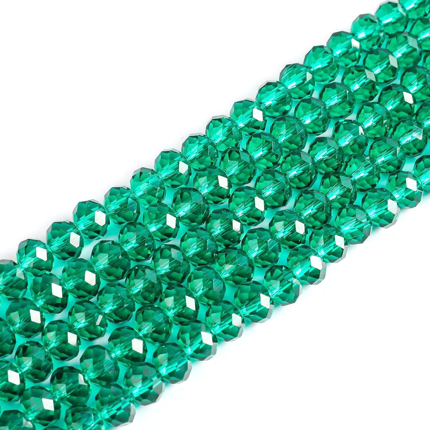 Thumbnail 3 de Tschechische böhmische Kristallperlen (Rondelle) 3 x 2 mm, opak dunkel lila – 1 Strang mit 160 Stk