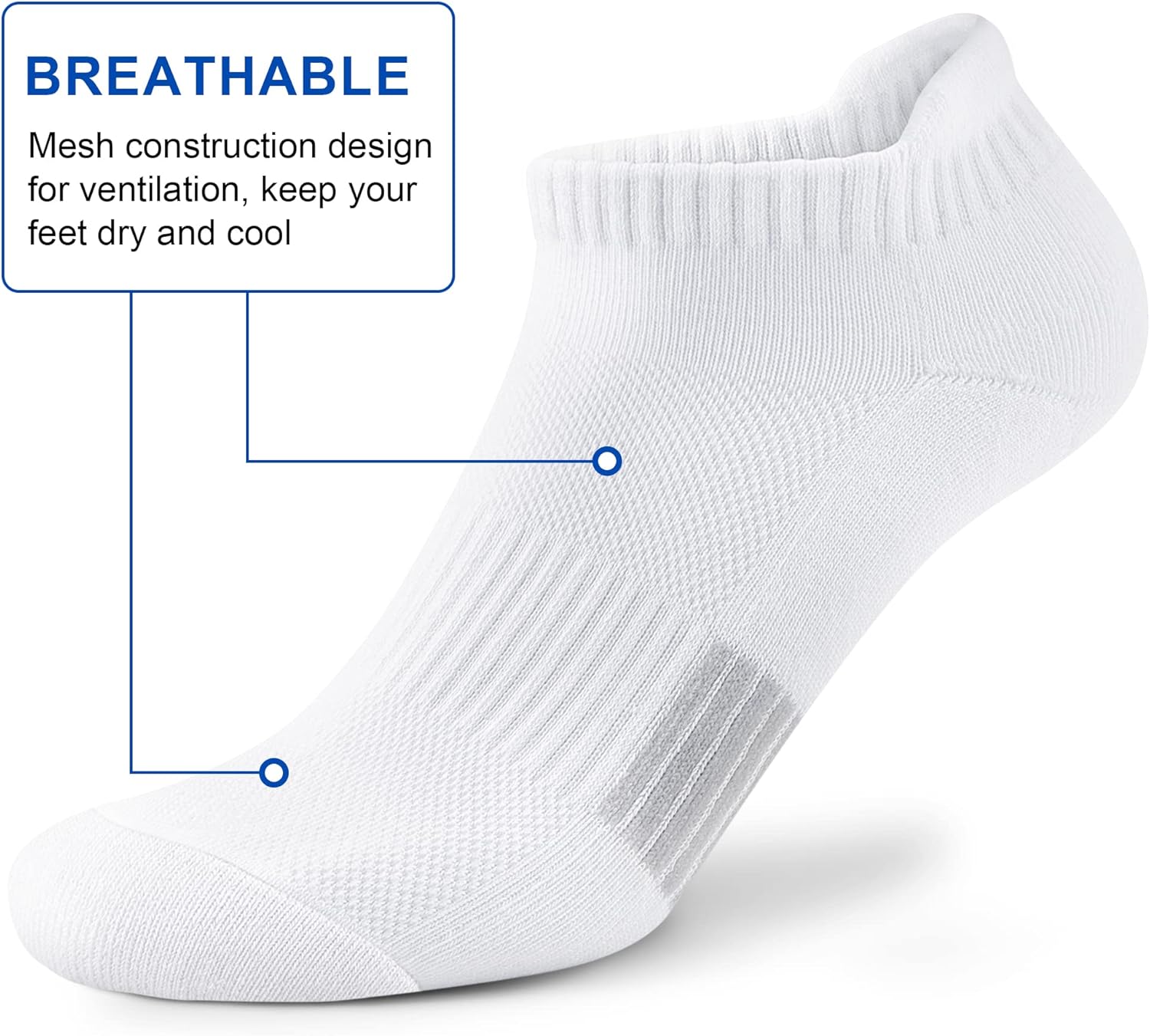 Detalle 2 de Amutost Ankle Socks Womens Athletic Running 3 Pairs