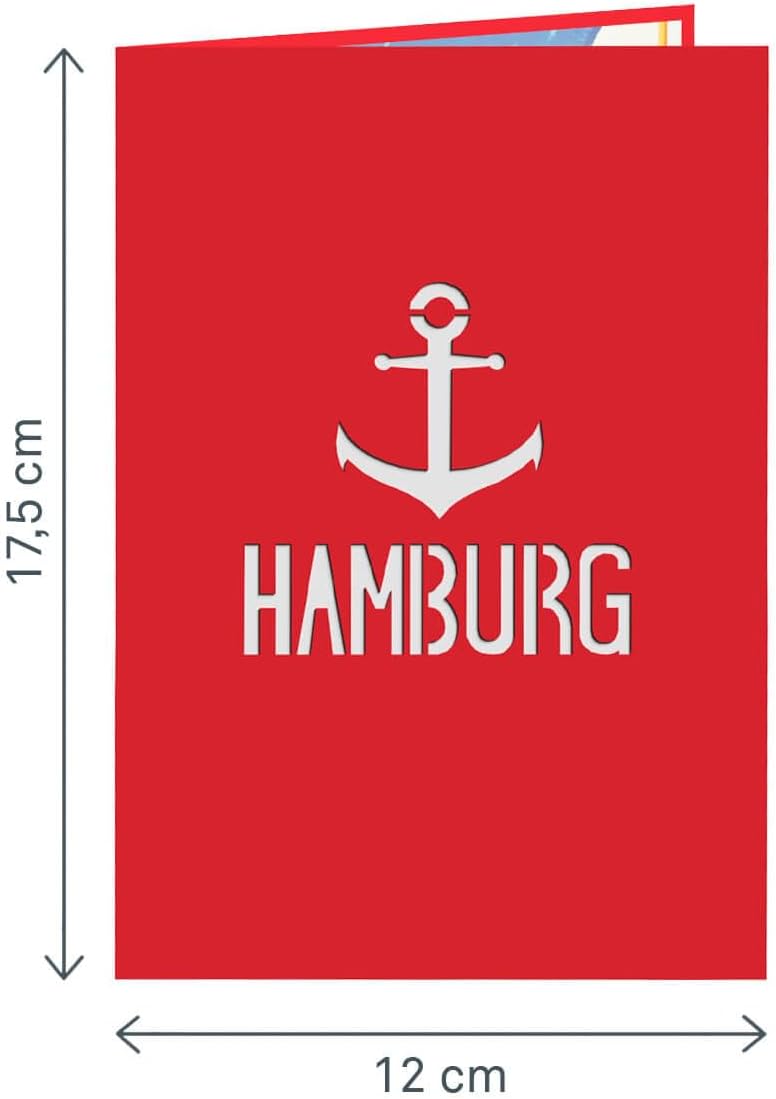 Thumbnail 6 de papercrush® Pop-Up Karte Hamburg – 3D-Karte mit Elbphilharmonie als Reisegutschein