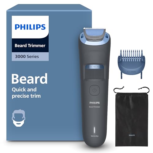 Detalle de Philips Serie 3000 BT3619/15: recortadora de barba con 20 longitudes, agua y carga USB