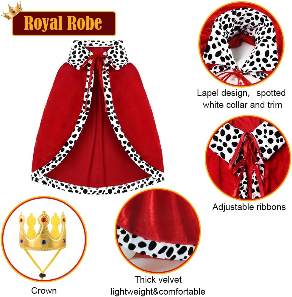 Detalle de Vellibring VB-US-HA326M1P1 Dog King Costume with Adjustable Cape and Crown