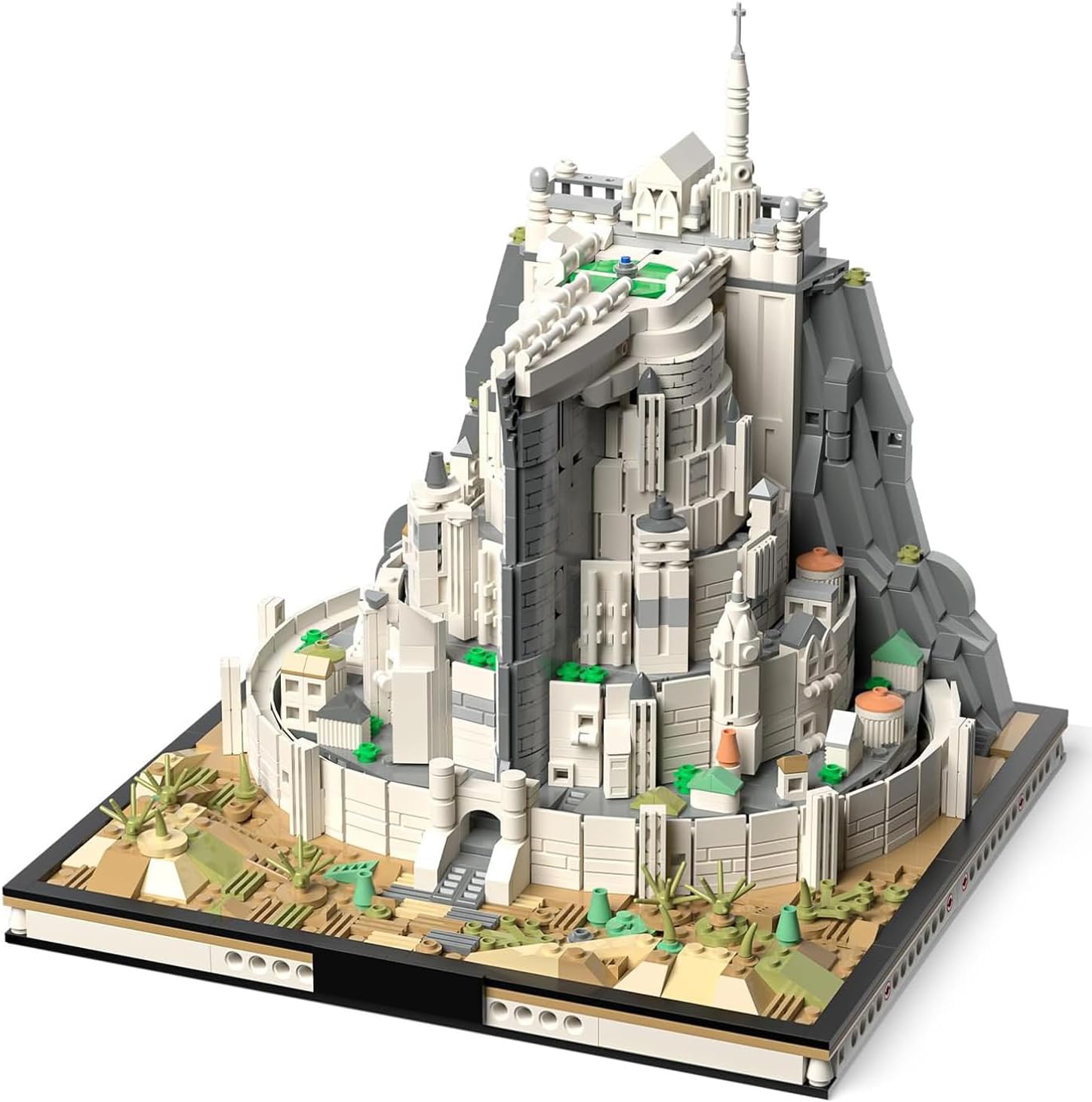 Detalle de QGGQ Architecture Klemmbausteine Ideas Mini Bausteine – Fantasy Schlossbausatz, 1680 Teile, Nicht kompatibel mit Lego