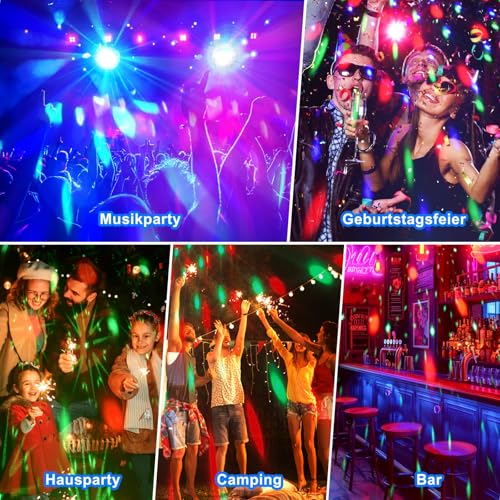 Thumbnail 6 de Nigecue 4 in 1 Discolicht Partylicht mit Fernbedienung – UV Schwarzlicht, RGB Kugelleuchten & Musiksteuerung