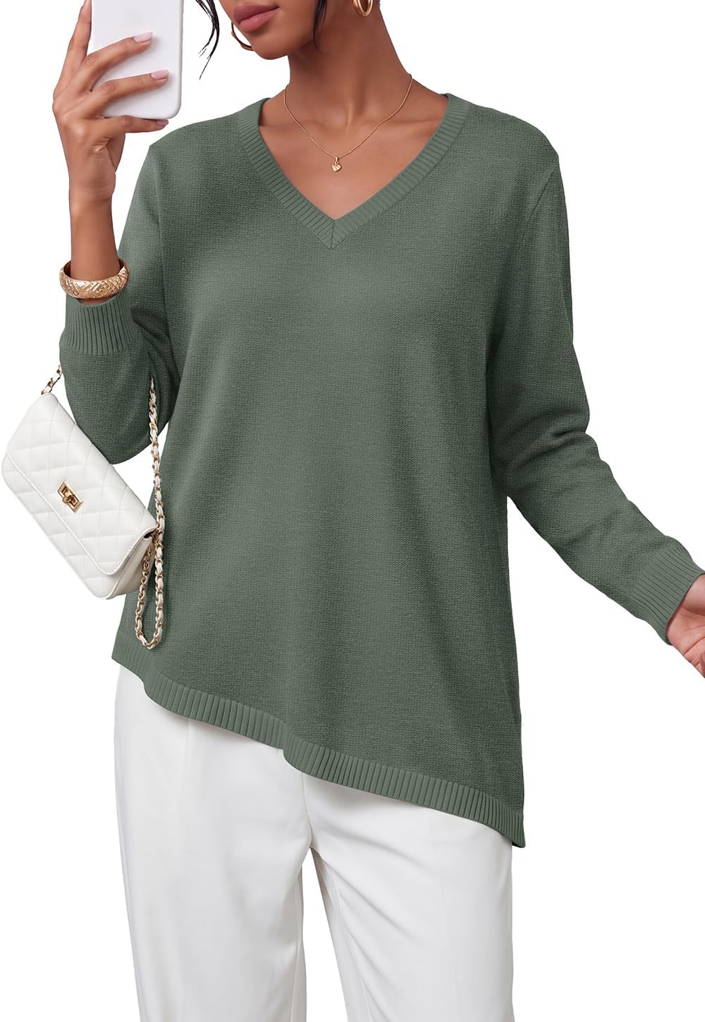 Detalle de WIHOLL Women's Sweater in Viscose Blend