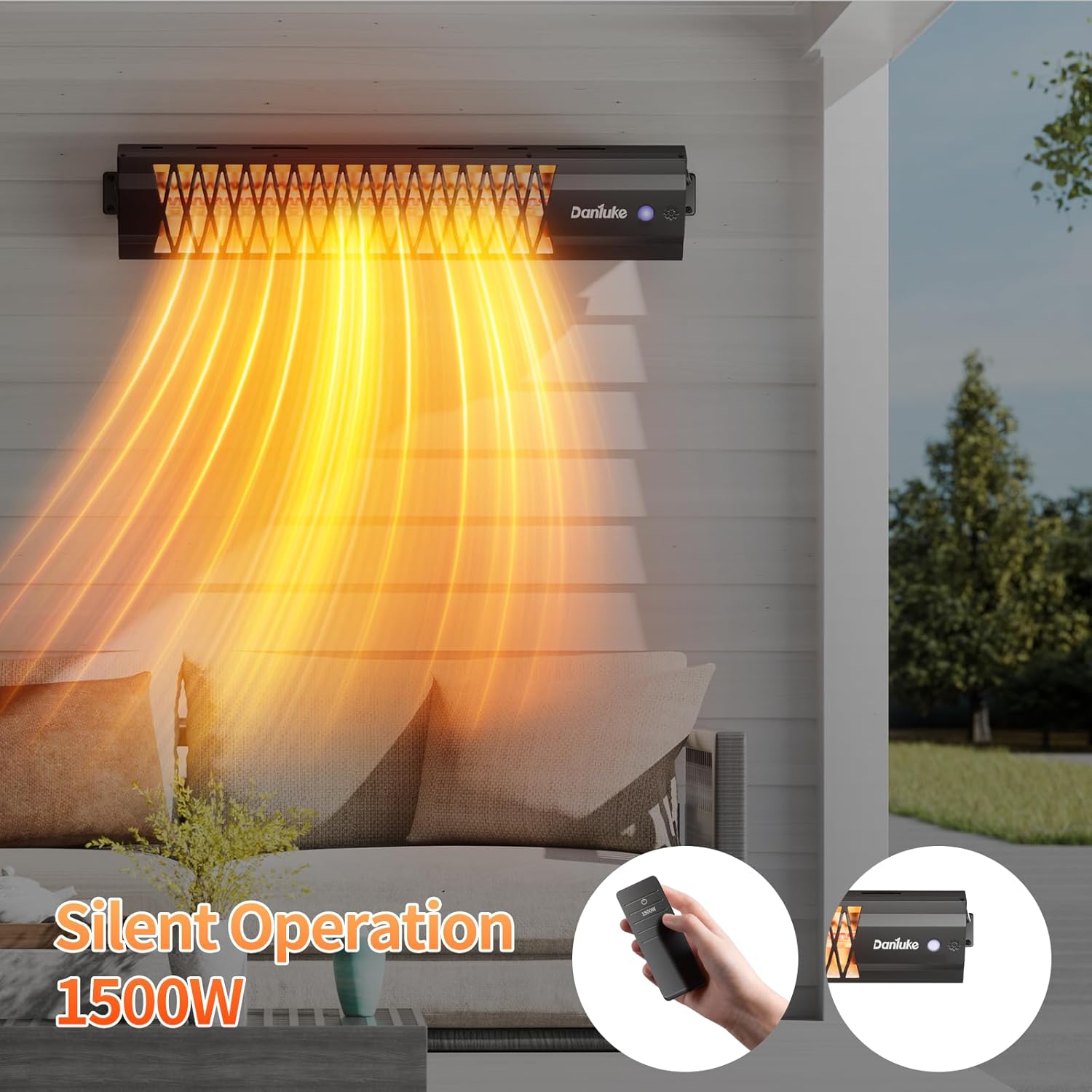 Detalle 2 de Outdoor Wall Heater 1500W ⚡