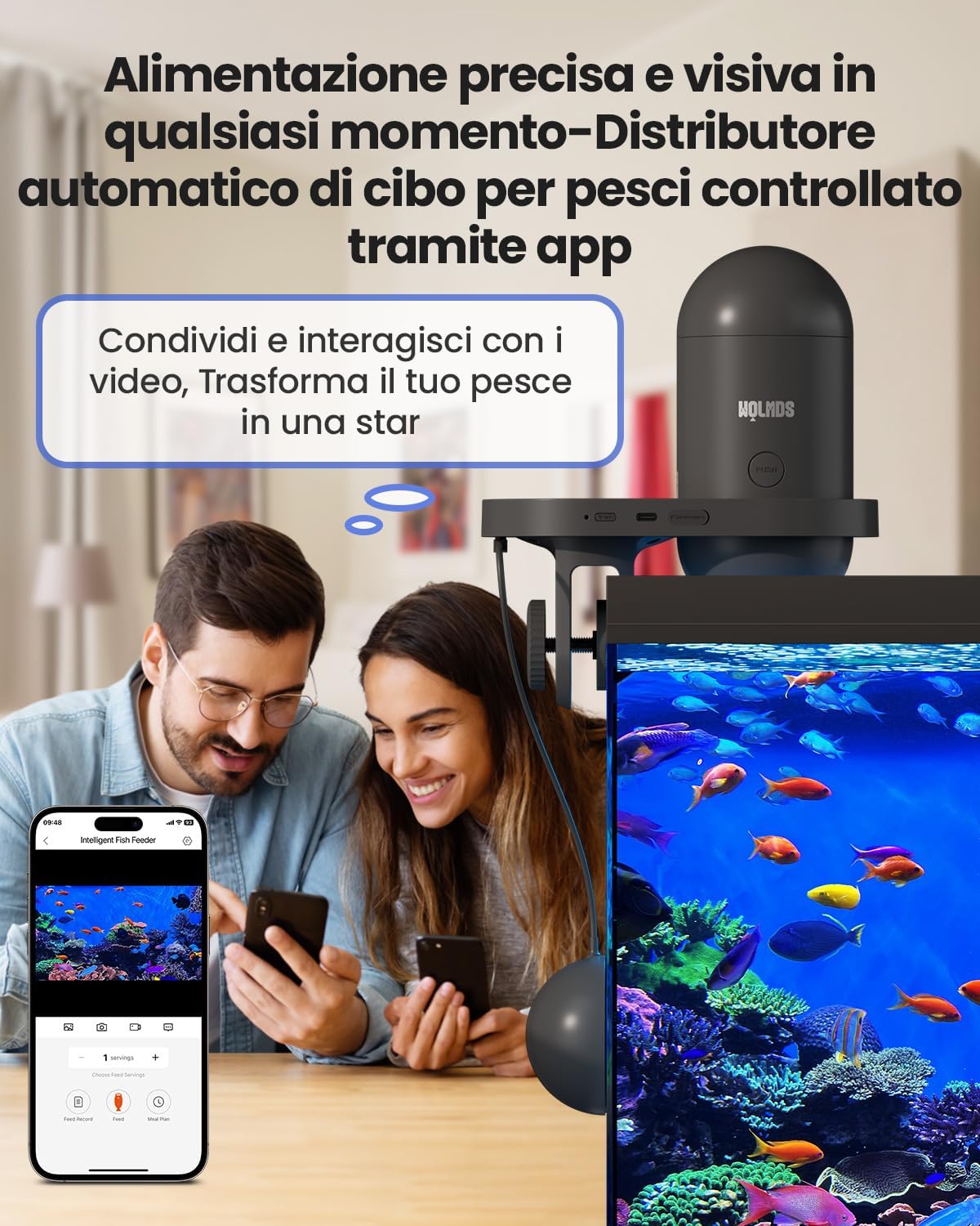 Detalle 2 de WOLMDS Mangiatoia Automatica Acquario 230 ml