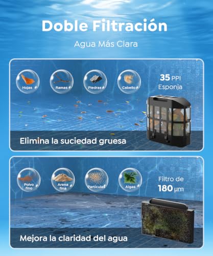 Detalle de BRINBO C1 Robot Piscina: Limpiafondos y Paredes con Navegación Inteligente