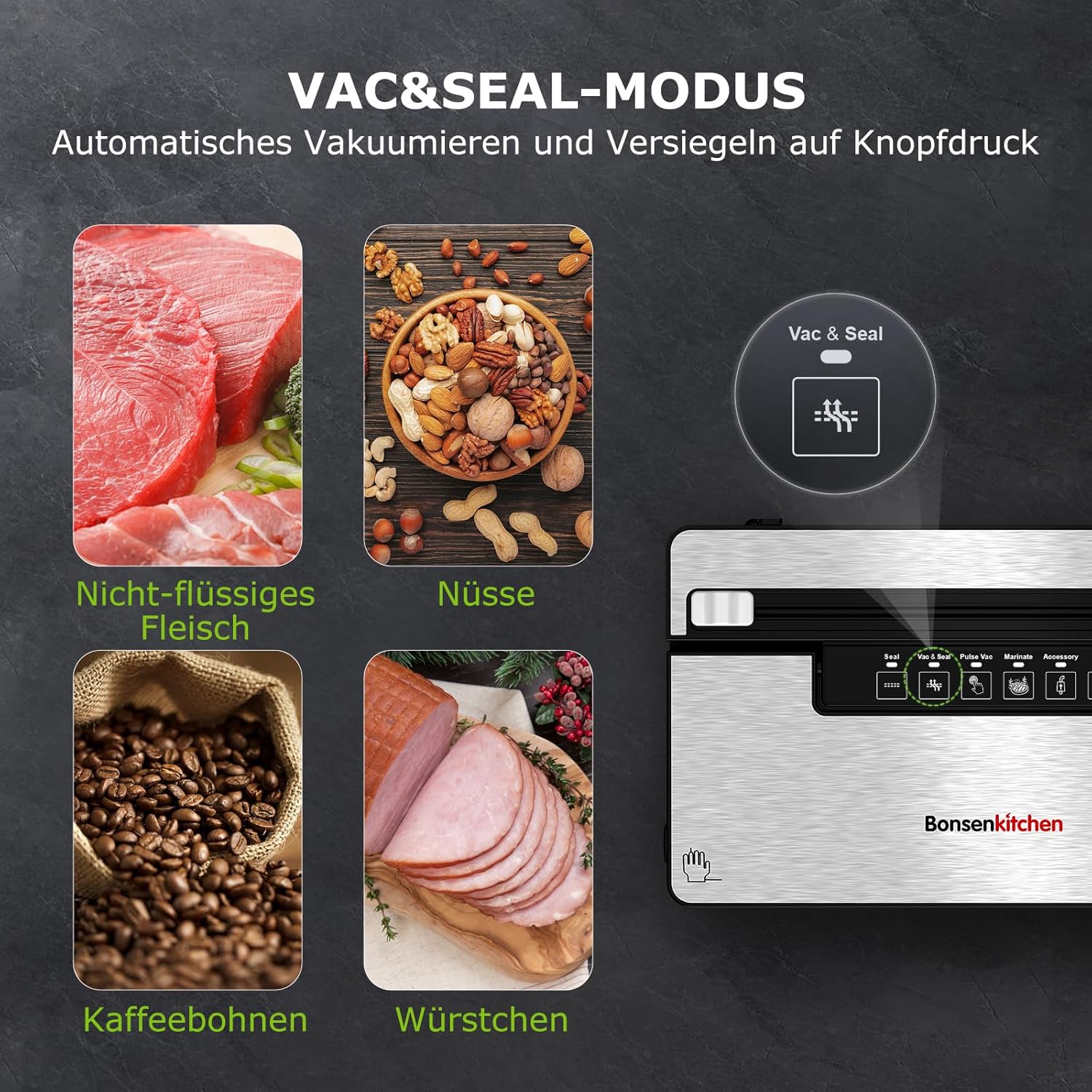Thumbnail 4 de Bonsenkitchen Vakuumierer Stark 8 L/Min