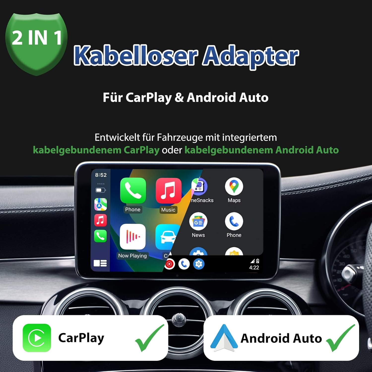 Thumbnail 2 de Autonano Mini wireless CarPlay, A40