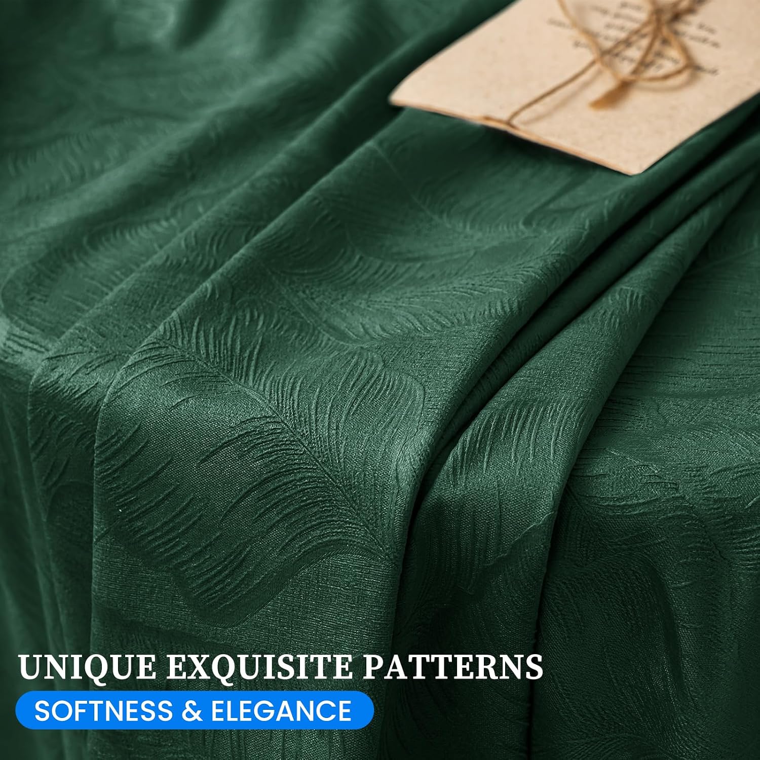 Thumbnail 2 de Ystyle Rideaux Occultant Thermique Velours Lot de 2 – 140x225 cm, Vert Foncé