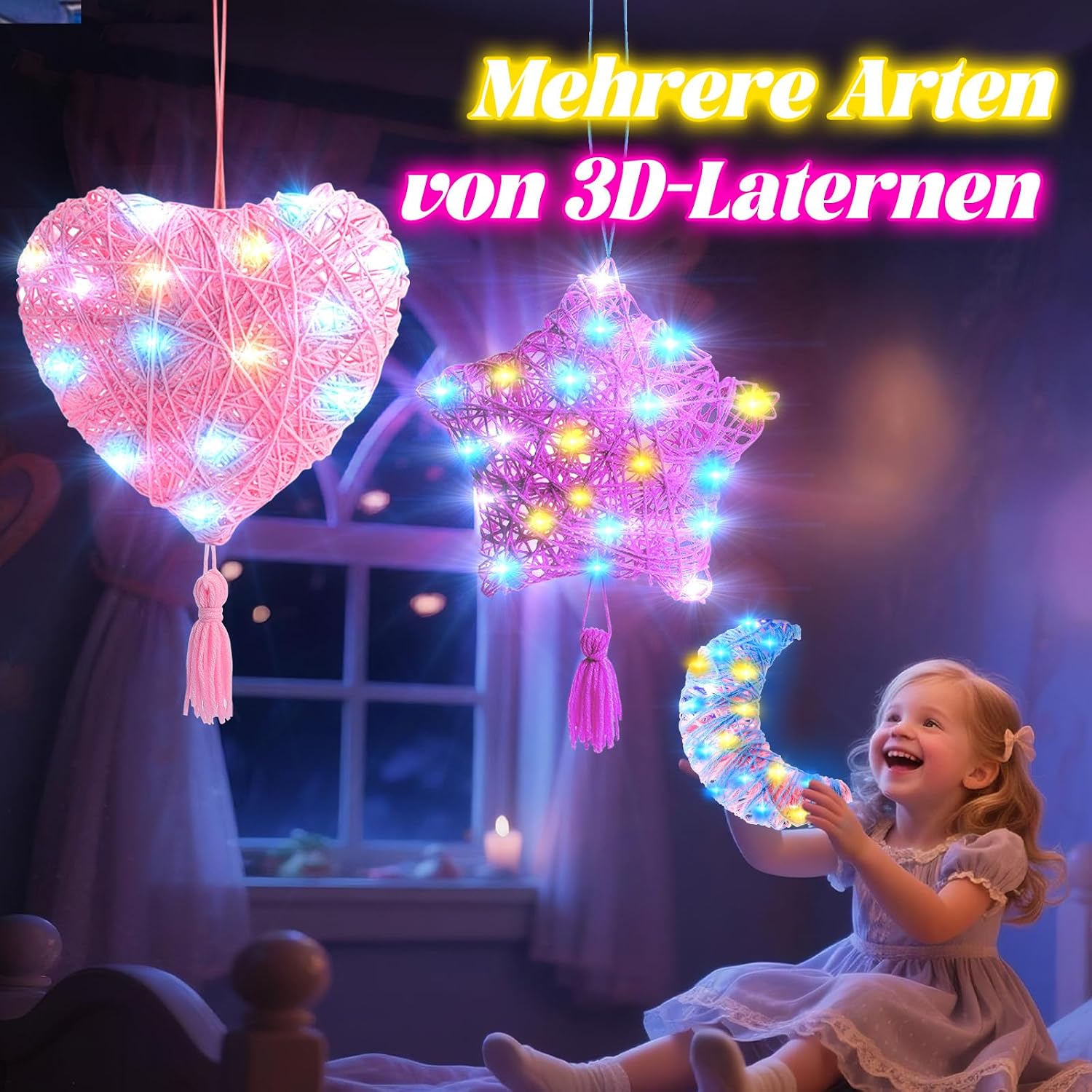 Thumbnail 1 de Hapikids Basteln 8–12 Jahre 3D String Art Geschenk