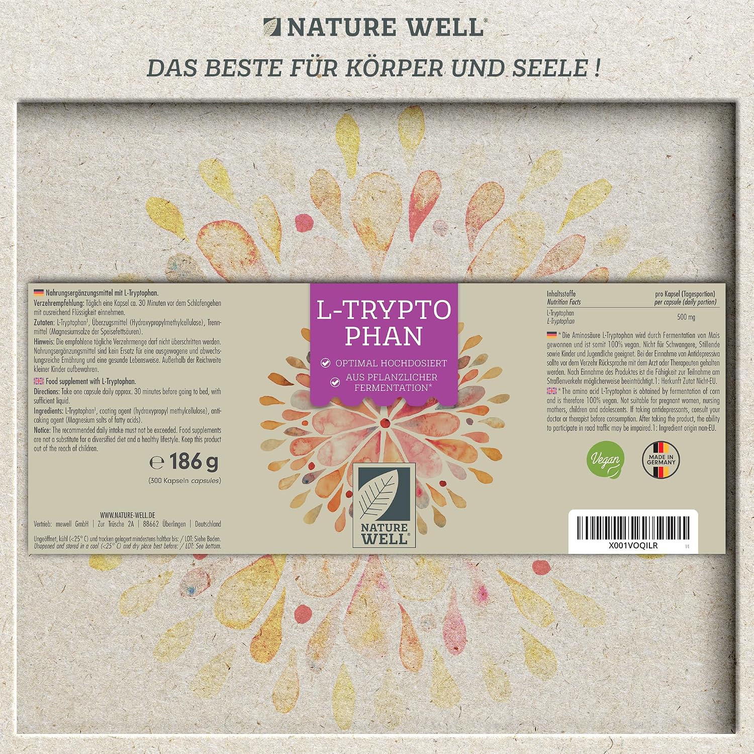 Thumbnail 5 de L-Tryptophan hochdosiert 500 mg Kapseln