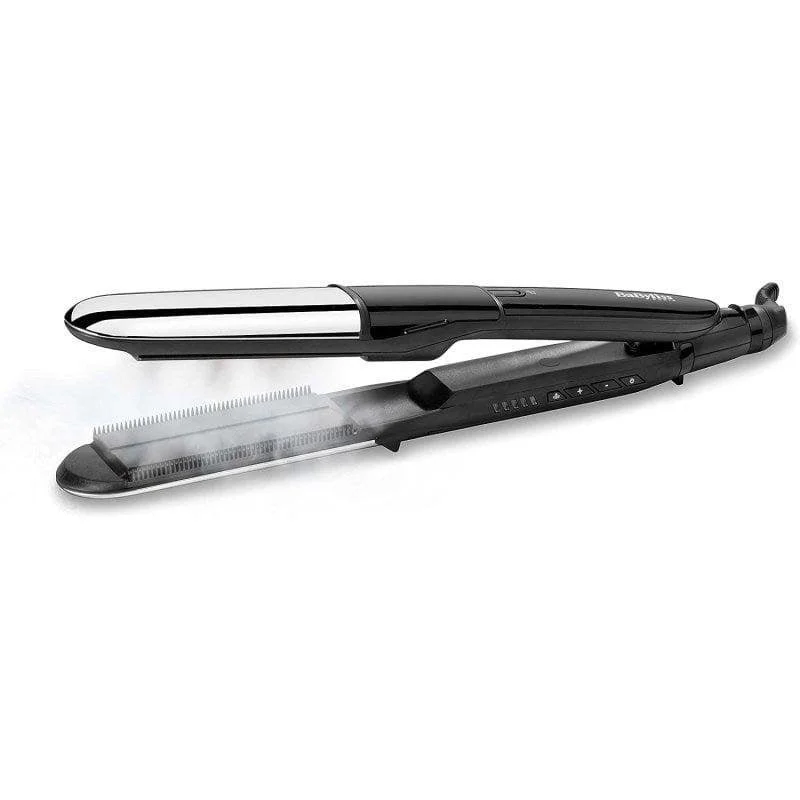 Imagen de Plancha de pelo BaByliss Steam Shine Vapor con placas cerámicas de 39 mm e iones en OfertitasTOP
