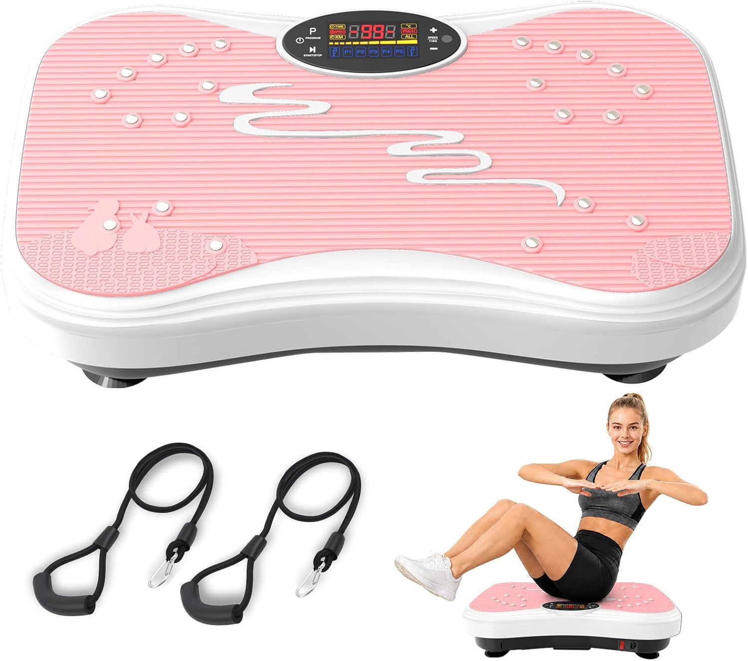 Detalle de UCIN Vibration Plate Exercise Machine, 99 Speeds, Color Screen & Bluetooth