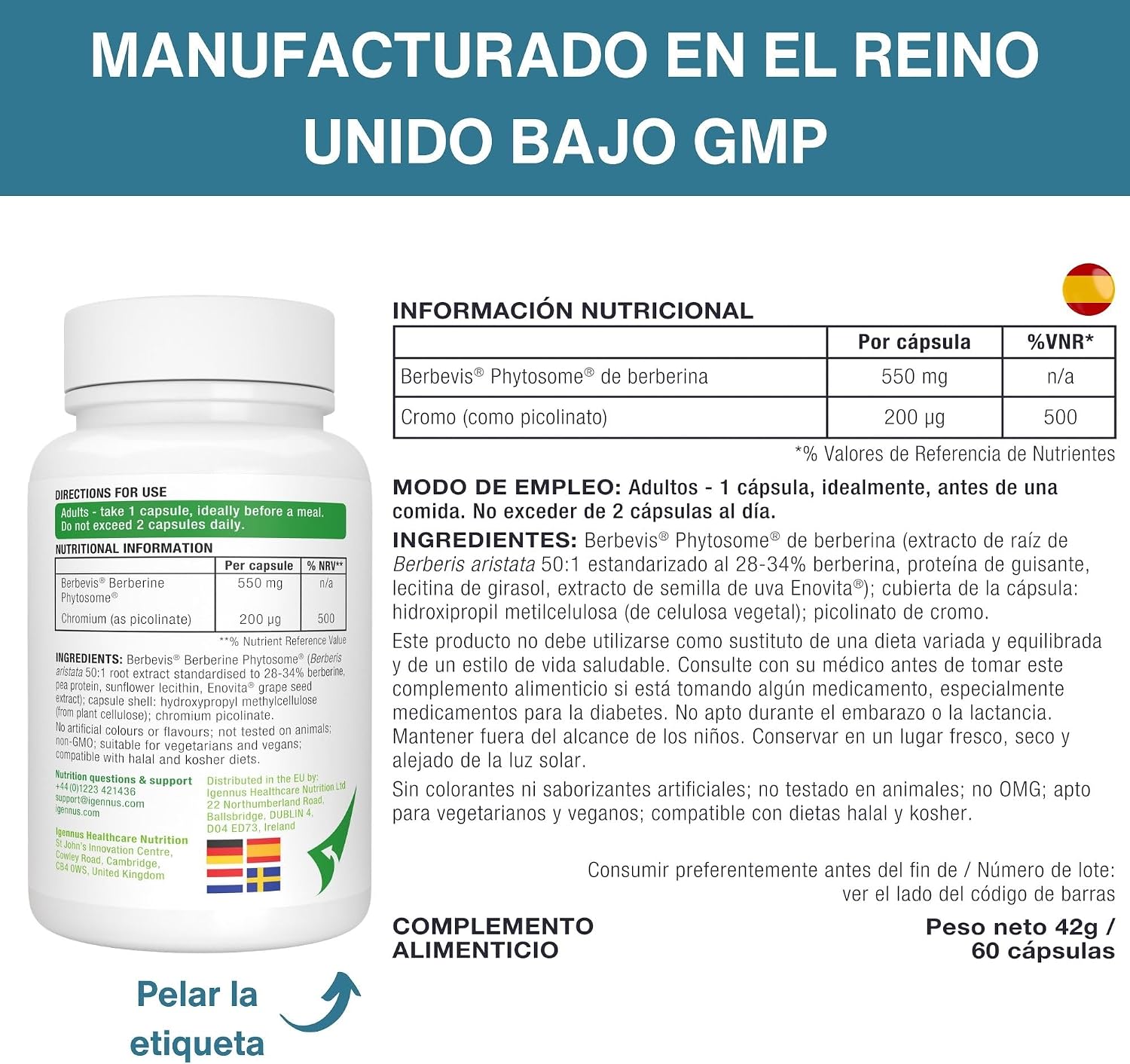 Thumbnail 5 de Igennus Berberina Fitosomada 550 mg