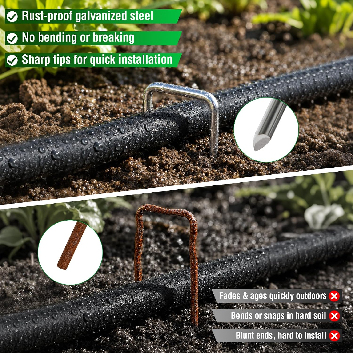 Detalle de MIXC Landscape Staples 6-Inch