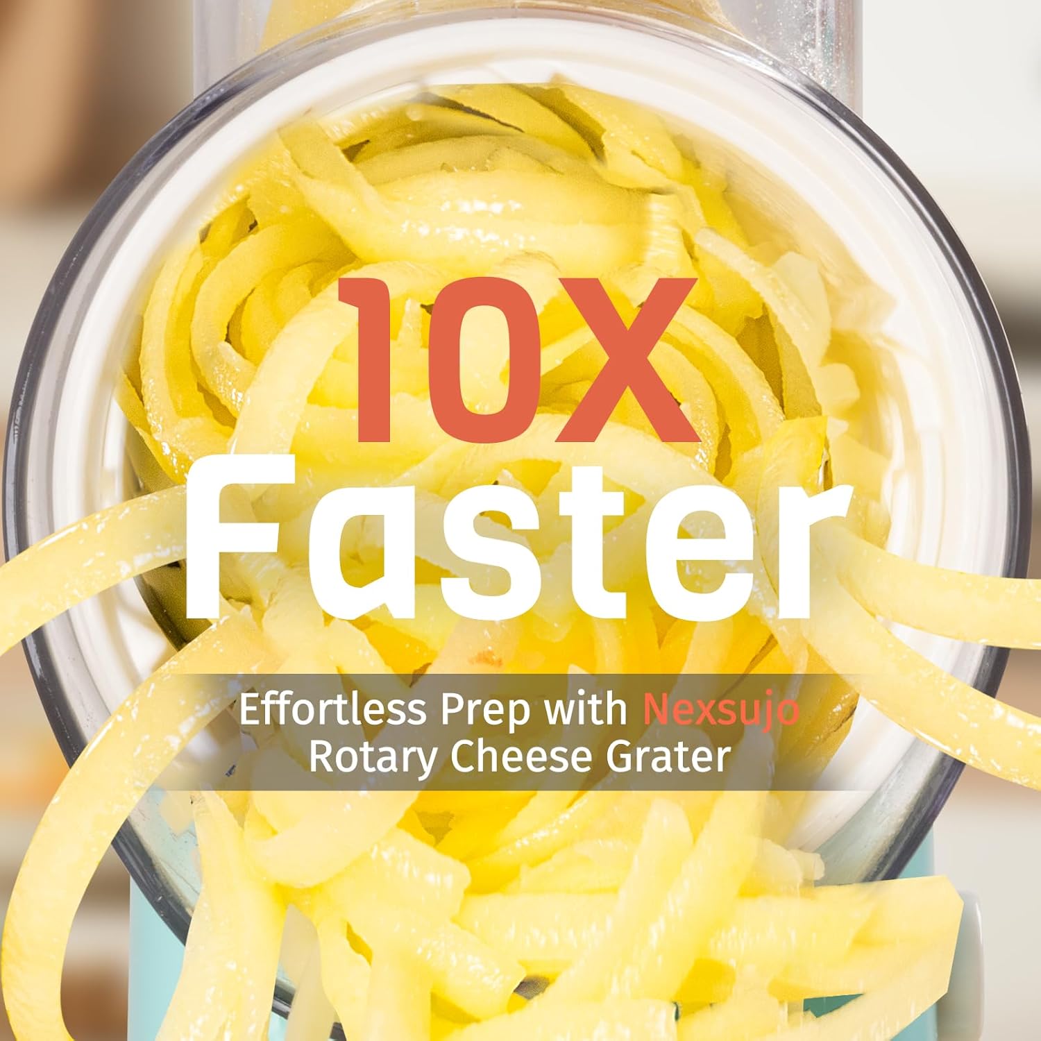 Thumbnail 1 de Nexsujo 5-in-1 Rotary Cheese Grater Hand Crank with 5 Interchangeable Blades