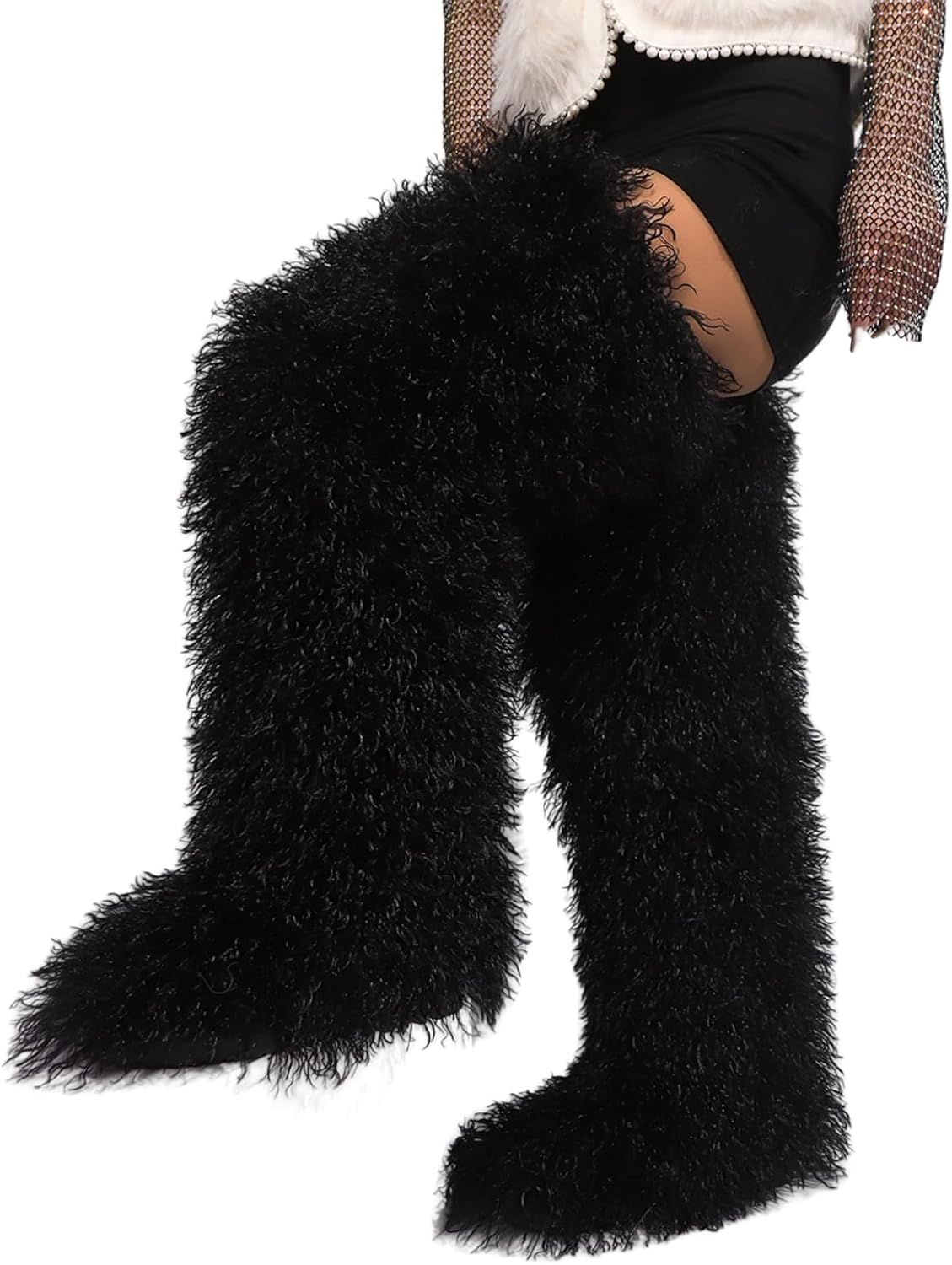 Thumbnail 3 de YFJNV Thigh High Fur Boots 1 Pair