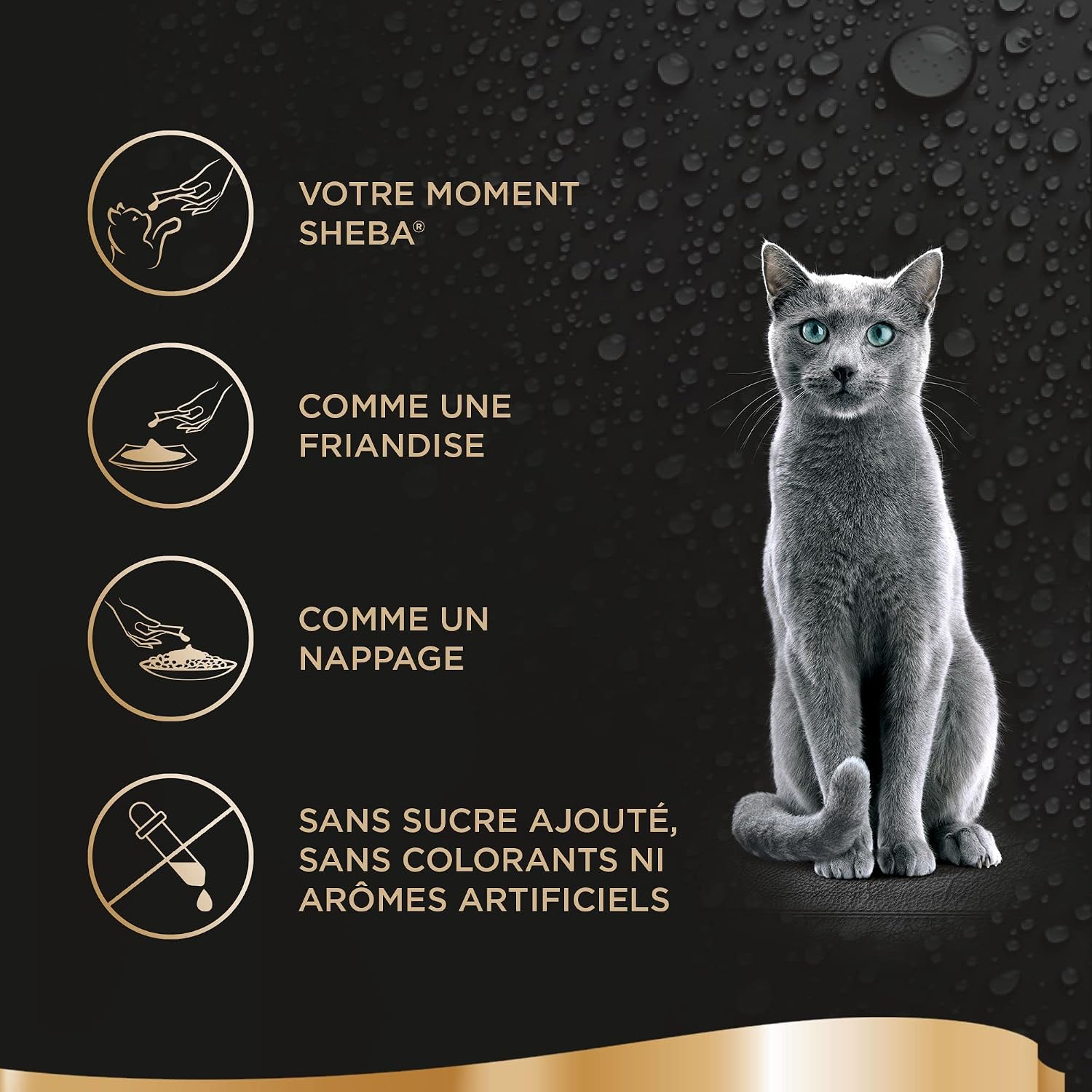 Detalle de Sheba Creamy Snacks Friandises pour Chats – Snacks au Poulet, sachets fraîcheur 4 x 12g