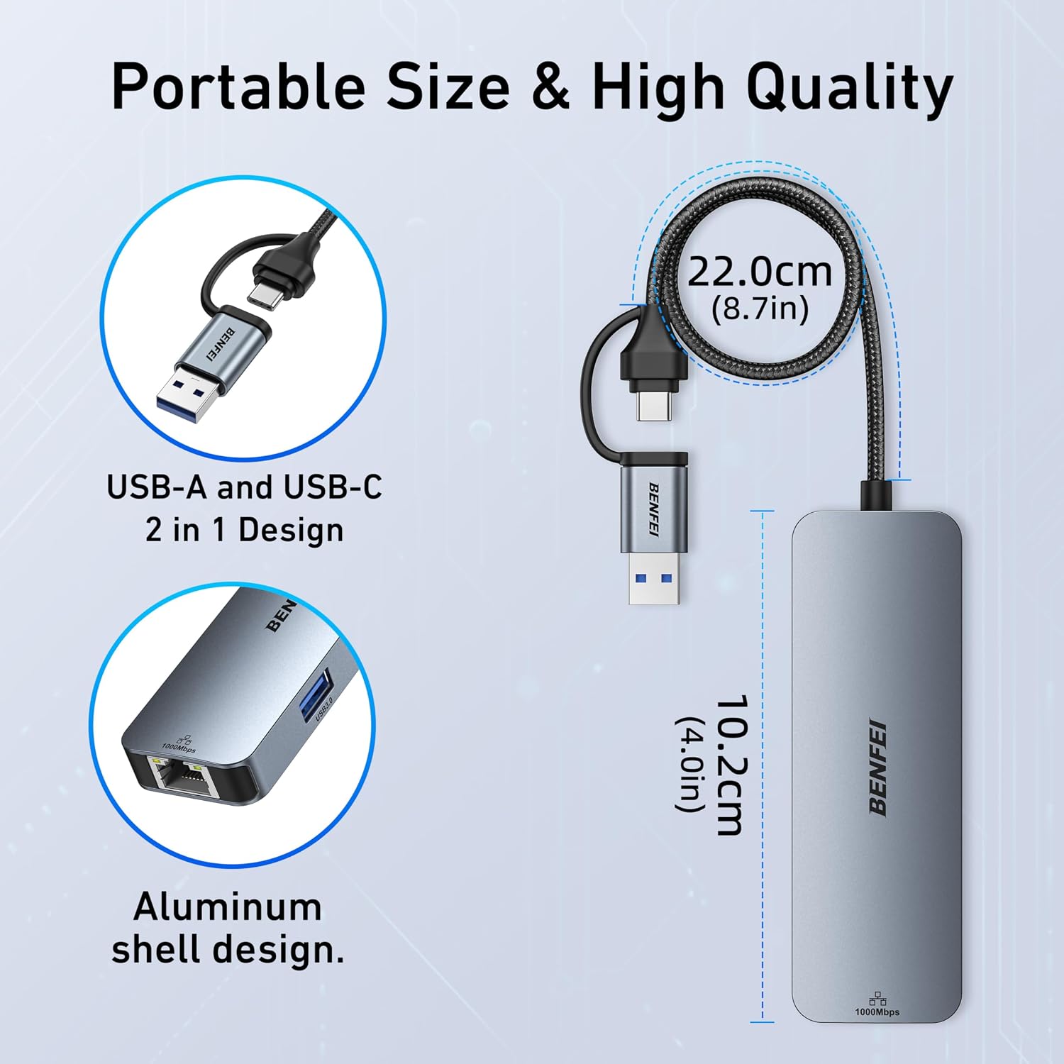 Thumbnail 6 de BENFEI Adaptador USB-C a Gigabit Ethernet 1 Gbps
