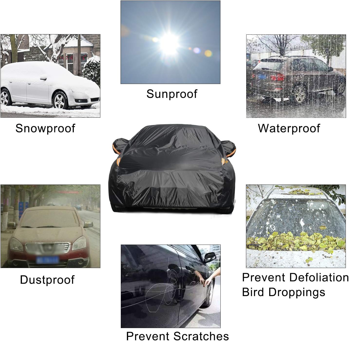 Thumbnail 1 de COLOR RAIN TIME Full Car Cover Waterproof 1 PC