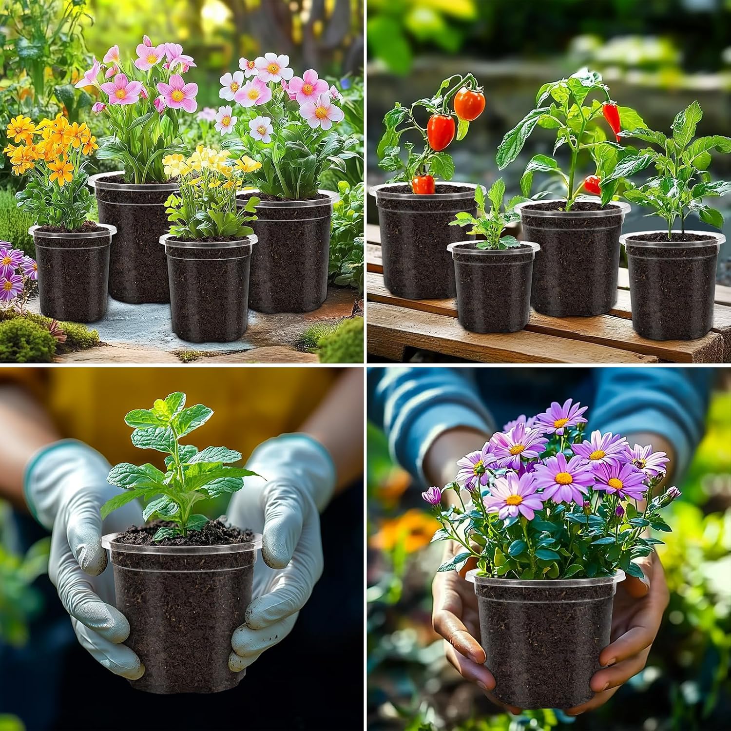 Thumbnail 6 de Clear Nursery Plant Pots, 6.5-Inch