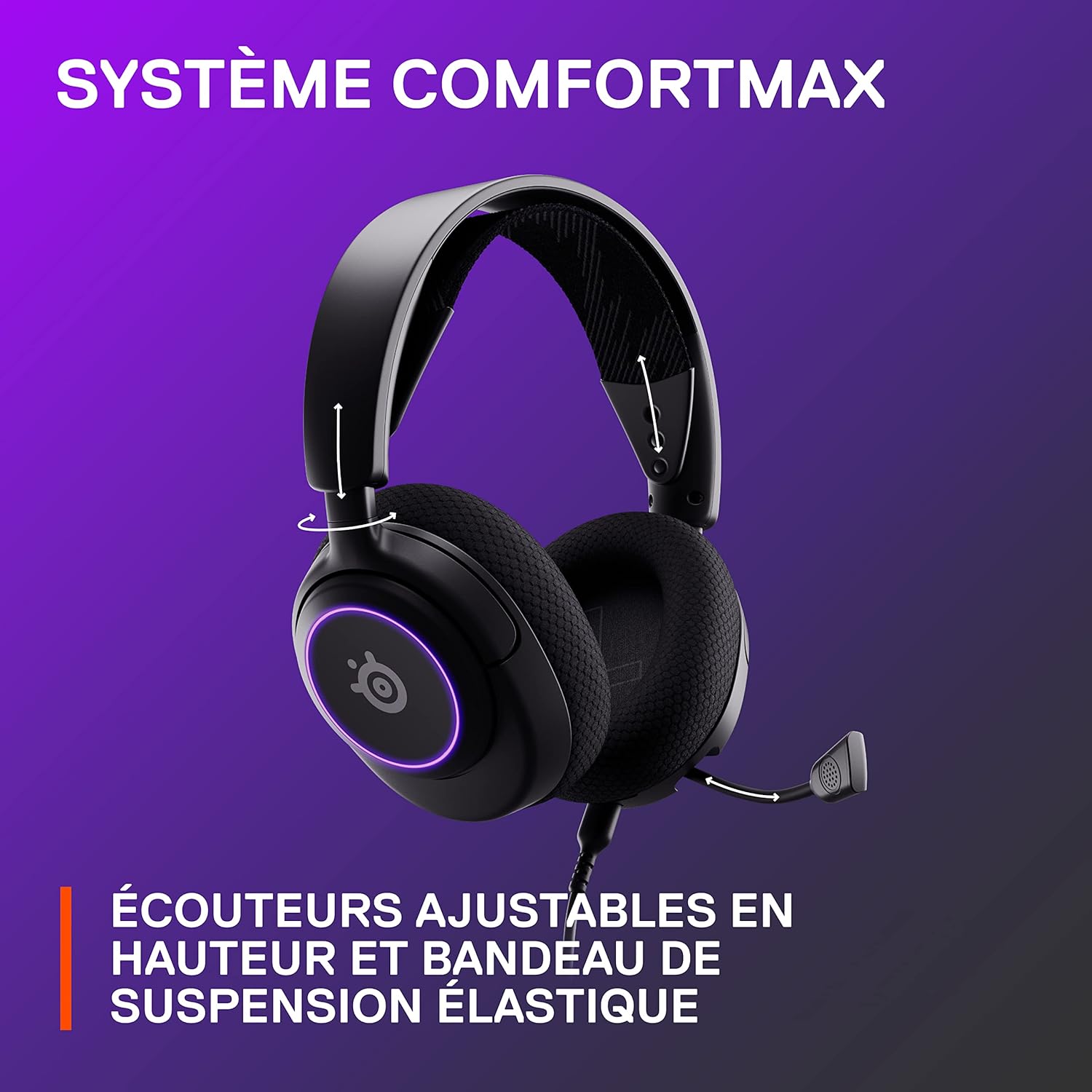 Thumbnail 5 de SteelSeries Arctis Nova 3 : casque de jeu multi-systèmes avec son spatial 360° et micro ClearCast Gen 2